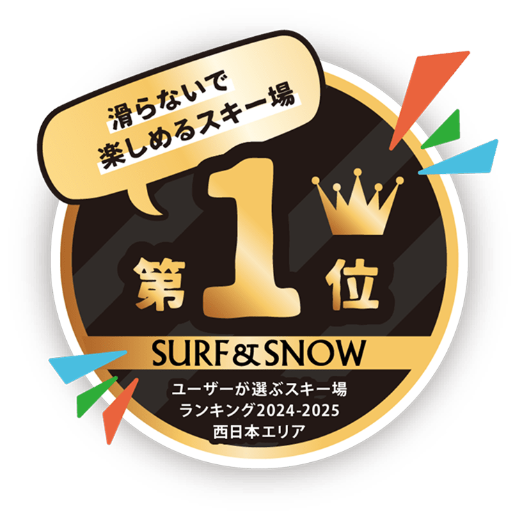 滑らないで楽しめるスキー場第1位