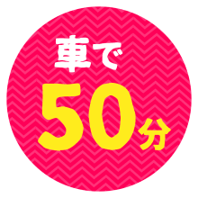 車で50分