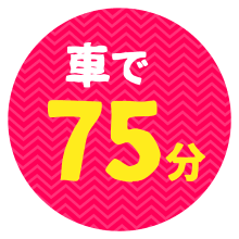 車で75分